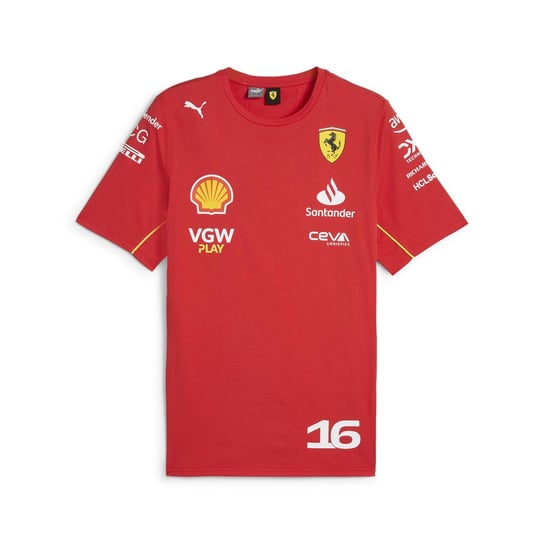 Koszulka T-shirt męska Leclerc z serii Teamwear zespołu Formuły 1 Scuderia Ferrari z kolekcji 2024 Inna marka