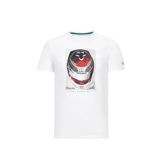 Koszulka t-shirt męska Lewis Helmet biała Mercedes AMG F1 - M Mercedes AMG Petronas F1 Team