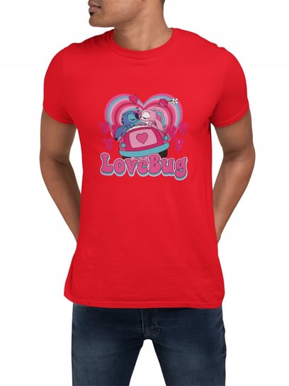 KOSZULKA T-SHIRT MĘSKA PREZENT DLA NIEGO WALENTYNKI LILO&STITCH KOLORY - S Inna marka