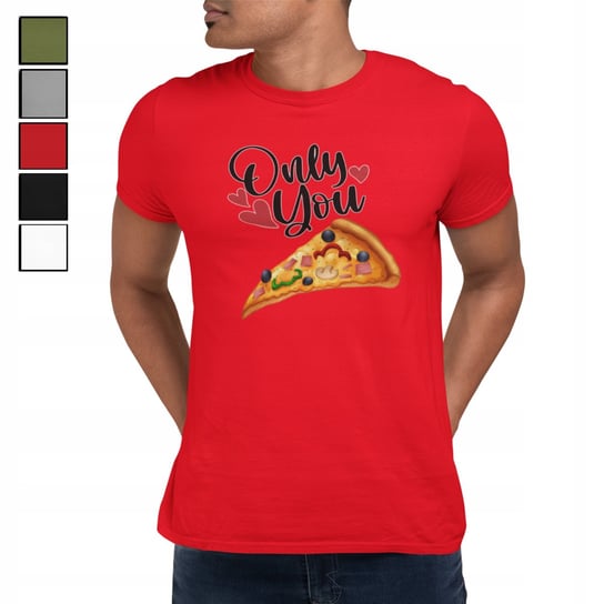 Koszulka T-Shirt Męska Prezent Dla Niego Walentynki Świat Dzień Pizzy - Xl Inna marka