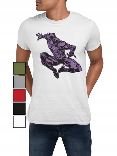 KOSZULKA T-SHIRT MĘSKA Z NADRUKIEM DC MARVEL CZARNA PANTERA - XS Inna marka