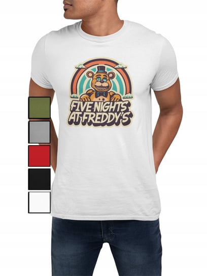 KOSZULKA T-SHIRT MĘSKA Z NADRUKIEM DLA FANA FIVE NIGTS AT FREDDY FNAF - L Inna marka