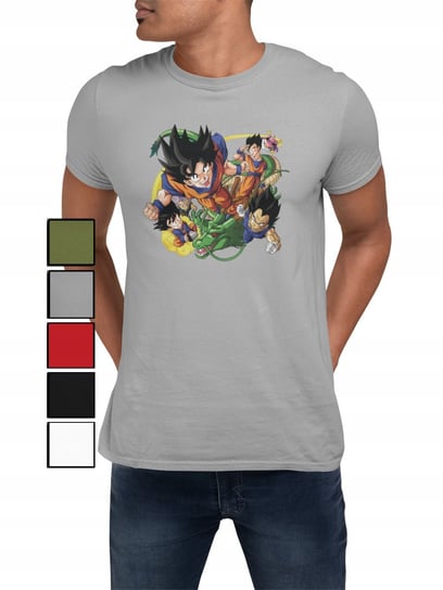 KOSZULKA T-SHIRT MĘSKA Z NADRUKIEM DRAGON BALL ANIME GOKU -3XL Inna marka