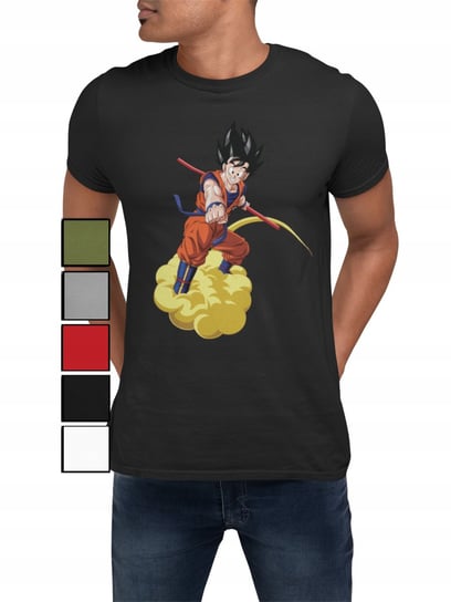 KOSZULKA T-SHIRT MĘSKA Z NADRUKIEM DRAGON BALL ANIME GOKU - L Inna marka