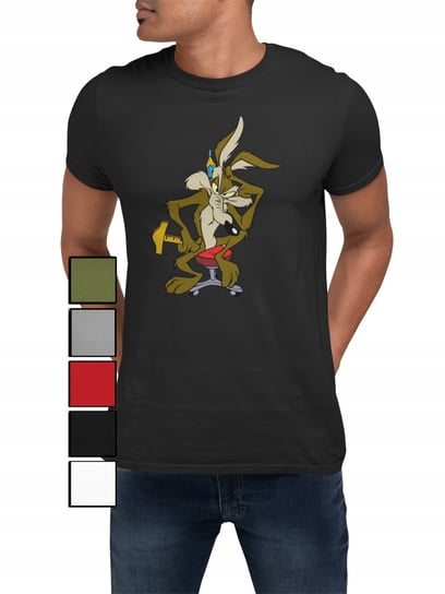 KOSZULKA T-SHIRT MĘSKA Z NADRUKIEM LOONEY TUNES STRUŚ KOJOT -XL Inna marka