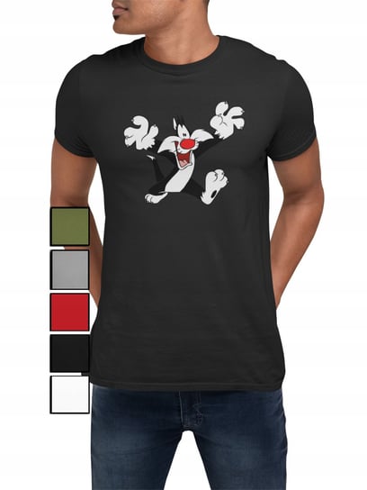 Koszulka T-Shirt Męska Z Nadrukiem Looney Tunes Sylwester Kot -Xs Inna marka