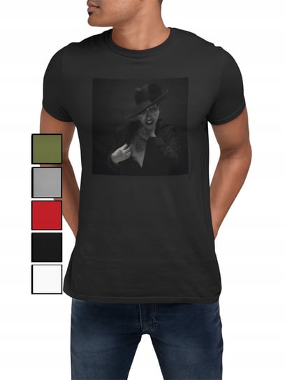 KOSZULKA T-SHIRT MĘSKA Z NADRUKIEM MARILYN MANSON MUZYKA DLA FANA - XXL Inna marka