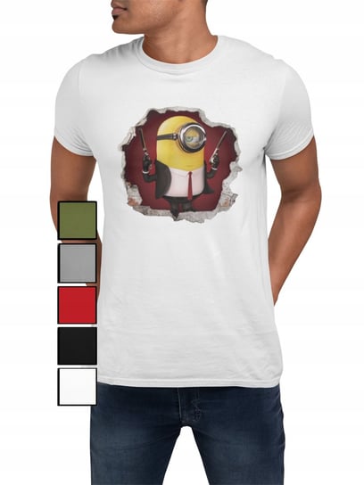 KOSZULKA T-SHIRT MĘSKA Z NADRUKIEM MINIONKI GRU DRU BAJKA - XL Inna marka