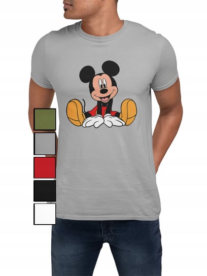 KOSZULKA T-SHIRT MĘSKA Z NADRUKIEM MYSZKA MIKI DONALD PLUTO - L Inna marka