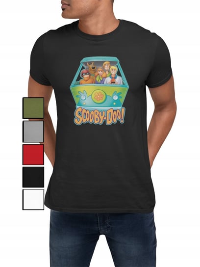 KOSZULKA T-SHIRT MĘSKA Z NADRUKIEM SCOOBY DOO POSTACIE - L Inna marka