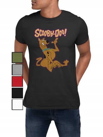 KOSZULKA T-SHIRT MĘSKA Z NADRUKIEM SCOOBY DOO POSTACIE - L Inna marka