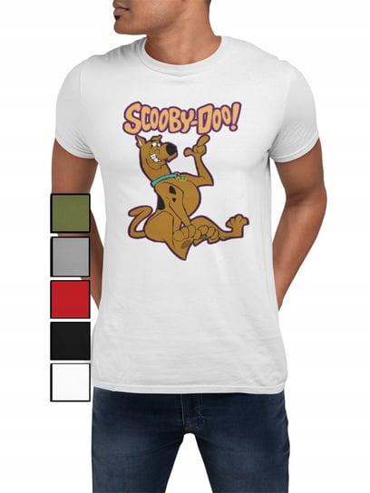 KOSZULKA T-SHIRT MĘSKA Z NADRUKIEM SCOOBY DOO POSTACIE - M Inna marka