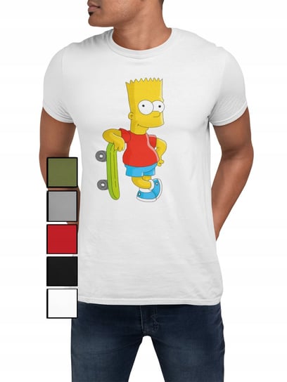 Koszulka T-Shirt Męska Z Nadrukiem Simpson Bart Na Prezent - Xl Inna marka