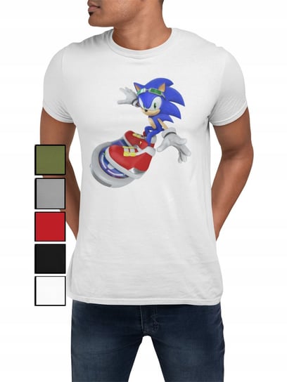 Koszulka T-Shirt Męska Z Nadrukiem Sonic Szybki Błyskawica - Xs Inna marka