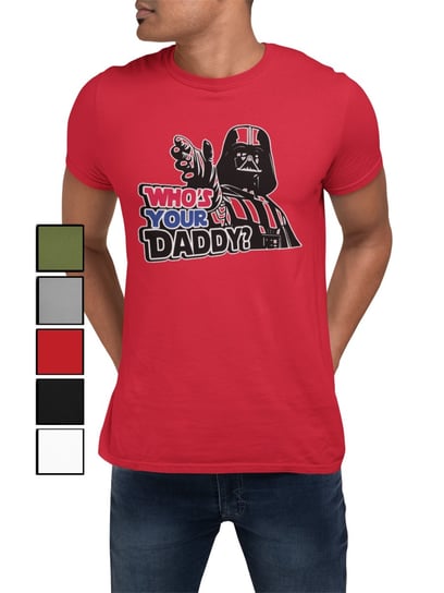 KOSZULKA T-SHIRT MĘSKA Z NADRUKIEM STAR WARS LORD NAPIS YODA - S Inna marka