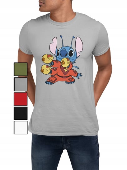 Koszulka T-Shirt Męska Z Nadrukiem Stitch Deadpool - M Inna marka