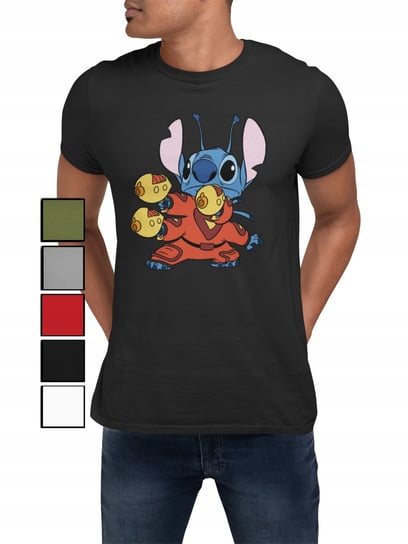 KOSZULKA T-SHIRT MĘSKA Z NADRUKIEM STITCH DEADPOOL -XL Inna marka