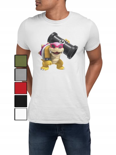 KOSZULKA T-SHIRT MĘSKA Z NADRUKIEM SUPER MARIO LUIGI SMOK DLA FANA - 3XL Inna marka