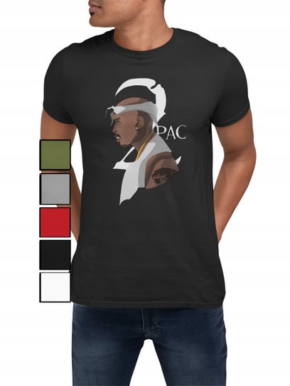 KOSZULKA T-SHIRT MĘSKA Z NADRUKIEM TUPAC 2PAC RAPER SHAKUR WZORY RÓŻNE -XS Inna marka