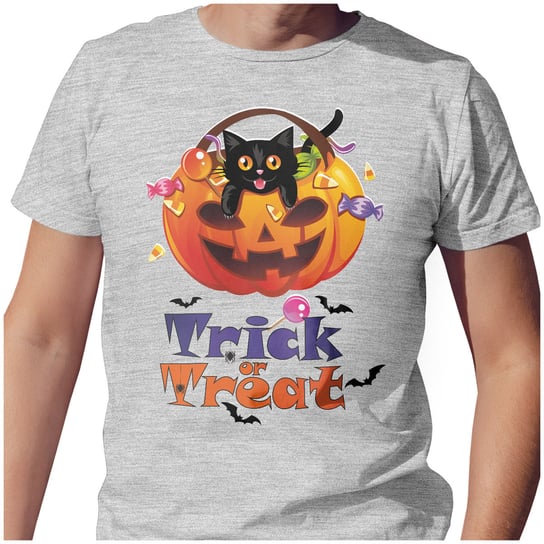 KOSZULKA T-SHIRT MĘSKI 2XL HALLOWEEN SŁODYCZE ALBO PSIKUS SUPER JAKOŚĆ PolskaKoszulka