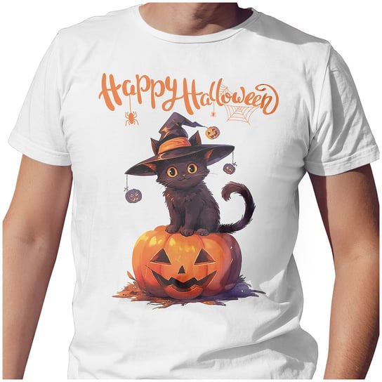 KOSZULKA T-SHIRT MĘSKI 3XL HALLOWEEN KOT CZAROWNICA DYNIA SUPER JAKOŚĆ PolskaKoszulka