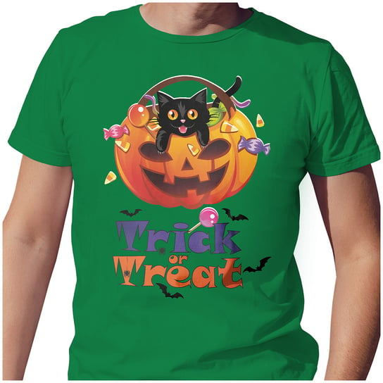 KOSZULKA T-SHIRT MĘSKI 3XL HALLOWEEN SŁODYCZE ALBO PSIKUS SUPER JAKOŚĆ PolskaKoszulka