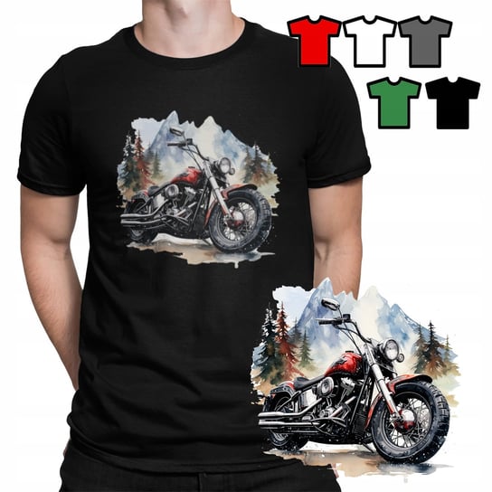 KOSZULKA T-SHIRT MĘSKI - DLA MOTOCYKLISTY NA MOTOCYKL MOTOR PREZENT - M WORLD CASE