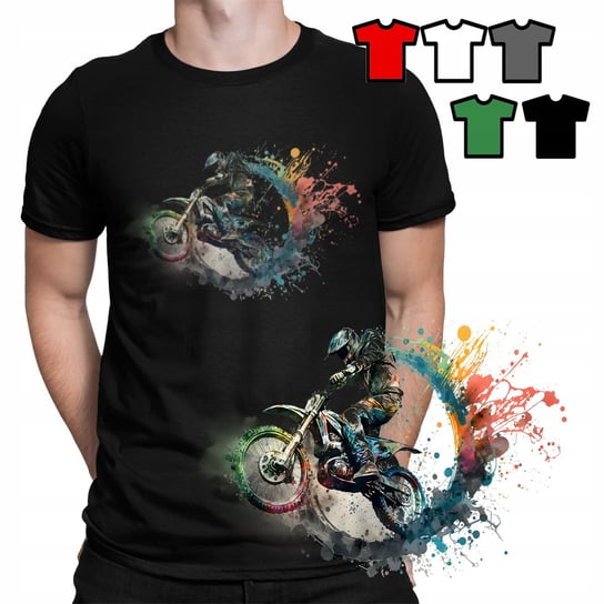 KOSZULKA T-SHIRT MĘSKI - DLA MOTOCYKLISTY NA MOTOCYKL MOTOR ŻUŻEL - S WORLD CASE