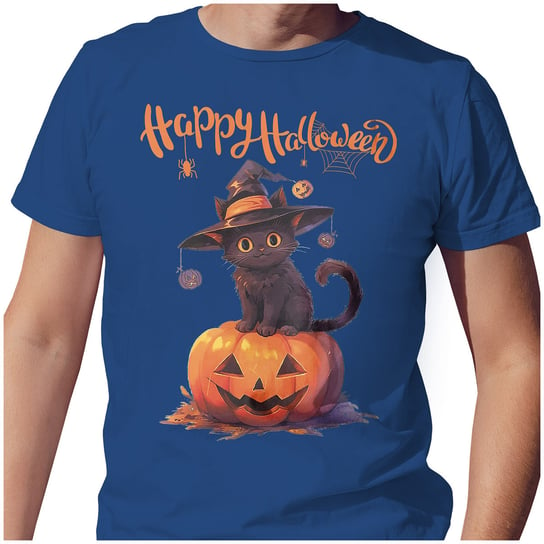 KOSZULKA T-SHIRT MĘSKI S HALLOWEEN KOT CZAROWNICA DYNIA SUPER JAKOŚĆ PolskaKoszulka