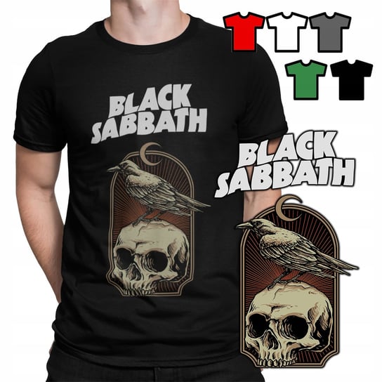 KOSZULKA T-SHIRT MĘSKI WZORY - BLACK SABBATH ROCK METAL MUZYKA - M WORLD CASE