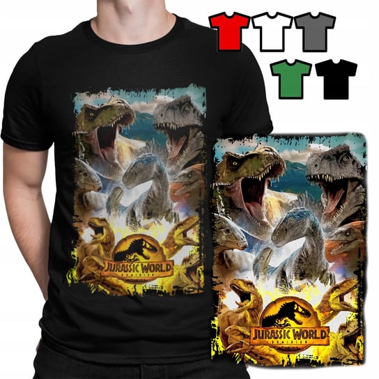 Koszulka T-Shirt Męski Wzory Do Wyboru - Park Jurajski Filmy - Xxxl 3Xl WORLD CASE