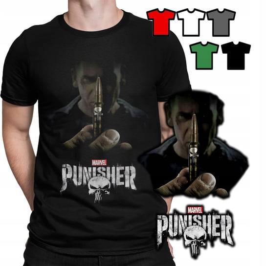 KOSZULKA T-SHIRT MĘSKI WZORY DO WYBORU - THE PUNISHER KLASYK - XXXL 3XL WORLD CASE