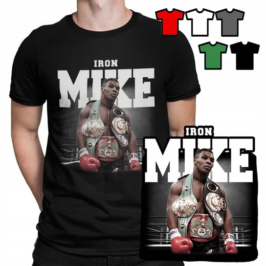 KOSZULKA T-SHIRT MĘSKI WZORY - IRON MIKE TYSON BOKS MMA WALKI KLATKA - M WORLD CASE