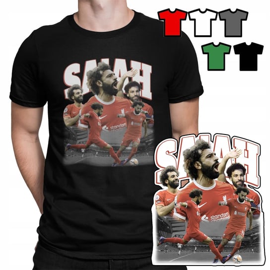 KOSZULKA T-SHIRT MĘSKI WZORY - Mohamed Salah PIŁKARZ PIŁKA - XXXL 3XL WORLD CASE