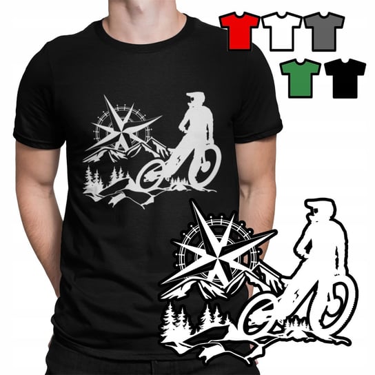 KOSZULKA T-SHIRT MĘSKI WZORY WYBÓR - CYCLOCROSS ROWERY MOTORY ŻUŻEL - L WORLD CASE