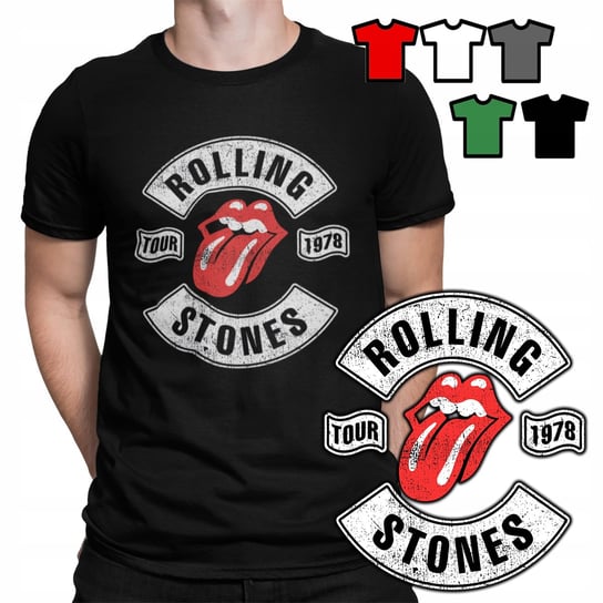 KOSZULKA T-SHIRT MĘSKI WZORY WYBÓR - ROLLING STONES METAL MUZYKA - XXXL 3XL WORLD CASE