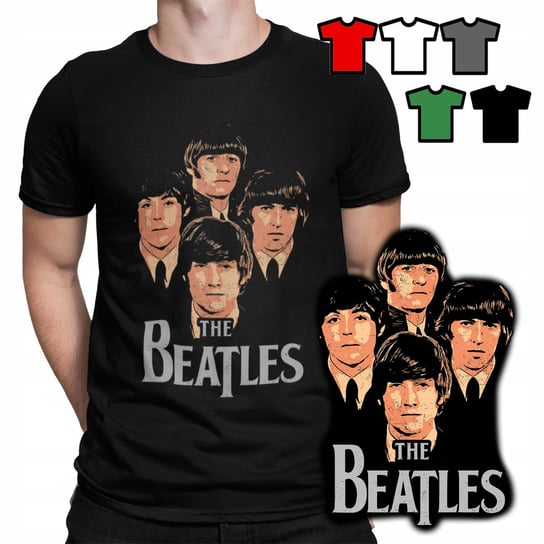 KOSZULKA T-SHIRT MĘSKI WZORY WYBÓR - THE BEATLES ROCK METAL MUZYKA - L WORLD CASE