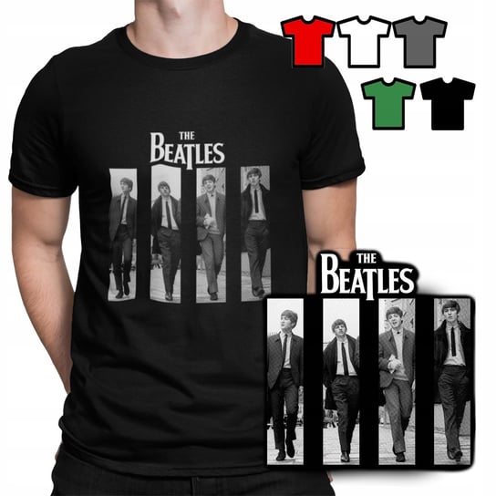 KOSZULKA T-SHIRT MĘSKI WZORY WYBÓR - THE BEATLES ROCK METAL MUZYKA - XS WORLD CASE