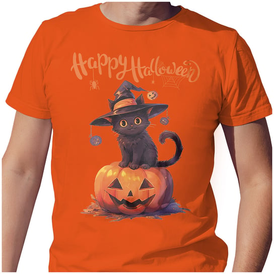 KOSZULKA T-SHIRT MĘSKI XL HALLOWEEN KOT CZAROWNICA DYNIA SUPER JAKOŚĆ PolskaKoszulka