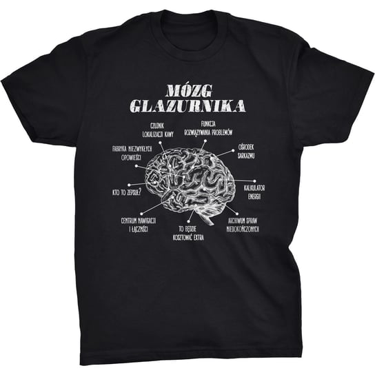 Koszulka T-shirt Mózg Glazurnika Śmieszny Prezent na Święta Urodziny GILDAN