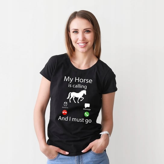 Koszulka T-shirt York Horses Calling czarna 152 York