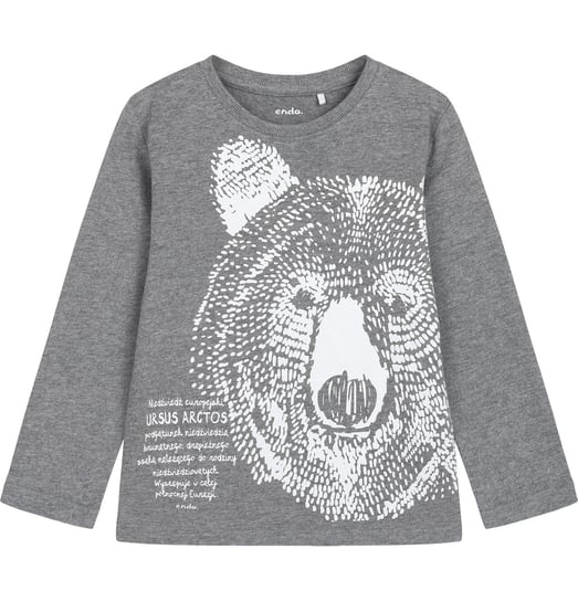 Koszulka T-shirt  z Długim Rękawem chłopięca dziecięca 140 Niedźwiedź  Endo Endo