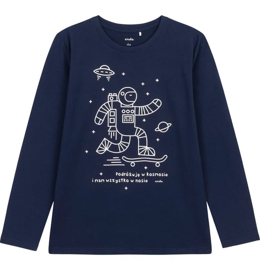 Koszulka T-Shirt Z Długim Rękawem Chłopięca Dziecięca Astronauta 152 Endo Endo