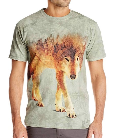koszulka THE MOUNTAIN - FOREST WOLF WOLVES, barwiona-S The Mountain