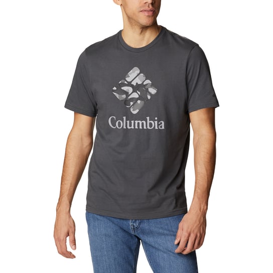 Koszulka trekkingowa męska Columbia Rapid Ridge Graphic szara 1888813016 S Columbia