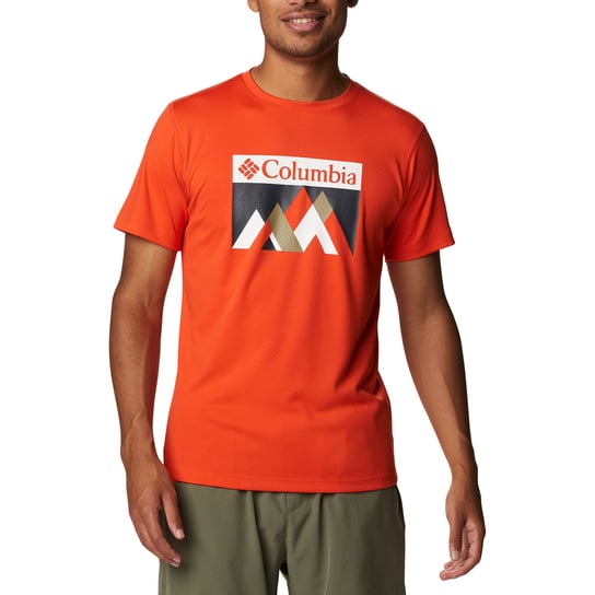 Koszulka trekkingowa męska Columbia Rules M Grph czerwona 1533291 L Columbia