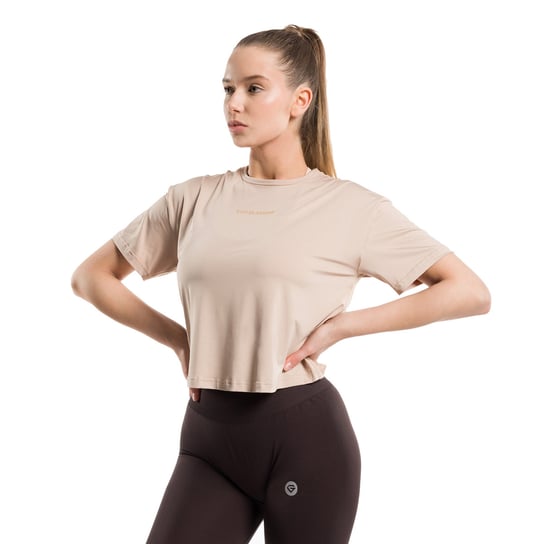 Koszulka treningowa damska Gym Glamour Sport Beige 427 L No Brand