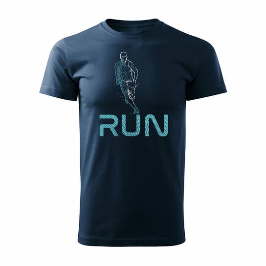Koszulka triathlon triathlonowa dla biegacza biegowa męska granatowa REGULAR-L TUCANOS
