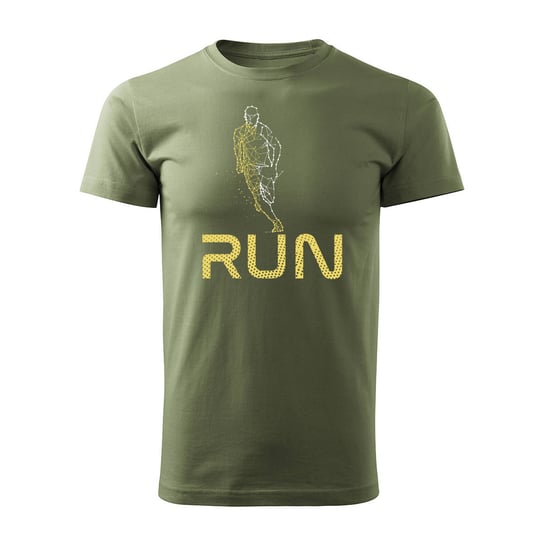 Koszulka triathlon triathlonowa dla biegacza biegowa męska khaki REGULAR-S TUCANOS