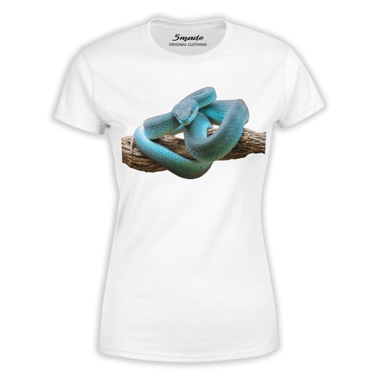 Koszulka wąż pyton niebieski-S 5made